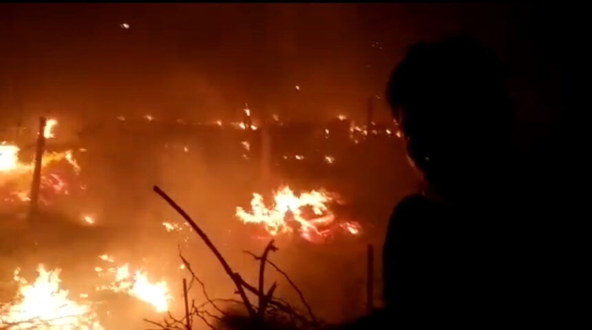 कालिंदी कुंज रोहिंग्या कैम्प में लगी आग, 53 झोपड़ियां जलकर खाक, 270 लोग हुए बेघर
